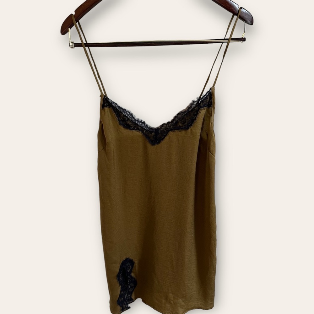 Urban Outfitters Green and Lace Slip Lingerie Sleepwear